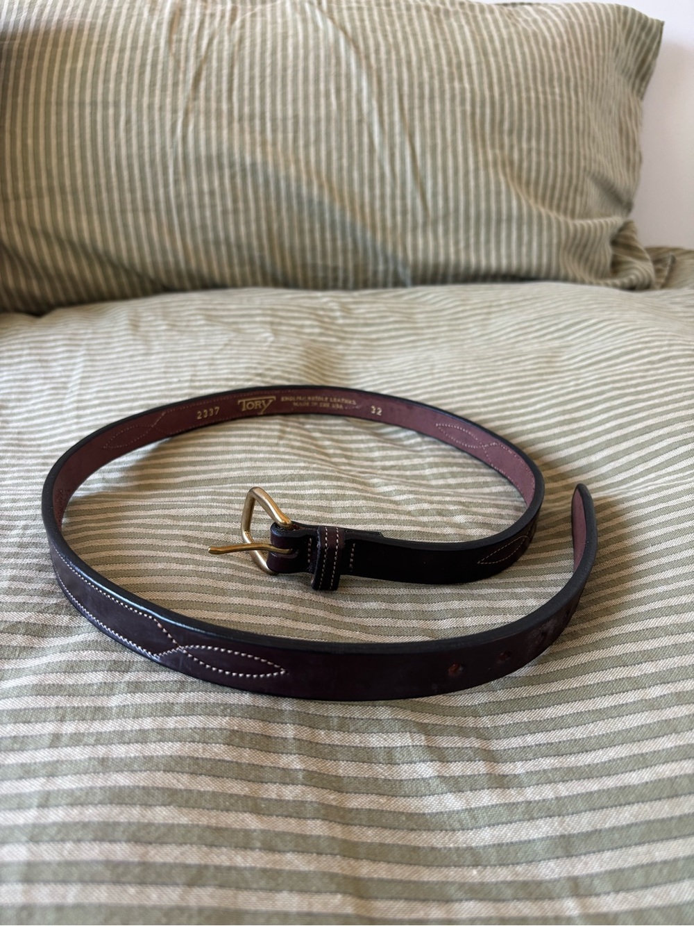 Tory English Bridle Leather Belt - 32